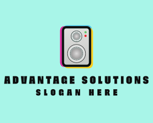 Colorful Music Speaker logo design