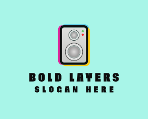 Colorful Music Speaker logo design