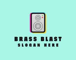 Colorful Music Speaker logo design