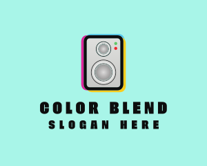 Colorful Music Speaker logo design