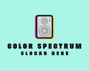 Colorful Music Speaker logo design