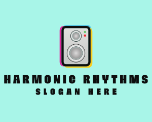 Colorful Music Speaker logo design