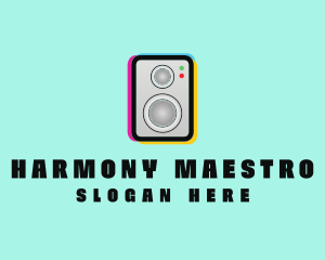 Colorful Music Speaker logo design