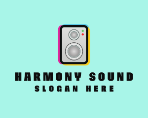 Colorful Music Speaker logo design