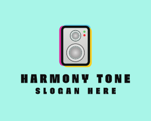 Colorful Music Speaker logo design