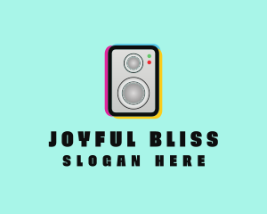 Colorful Music Speaker logo design