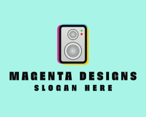 Colorful Music Speaker logo design