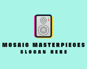 Colorful Music Speaker logo design