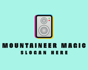 Colorful Music Speaker logo design