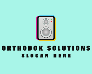 Colorful Music Speaker logo design