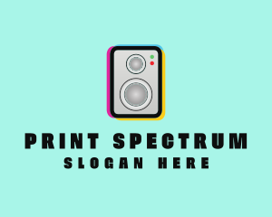 Colorful Music Speaker logo design