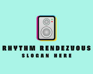 Colorful Music Speaker logo design