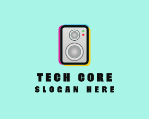 Colorful Music Speaker logo design