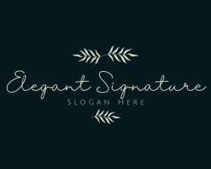 Elegant Leaf Business logo design