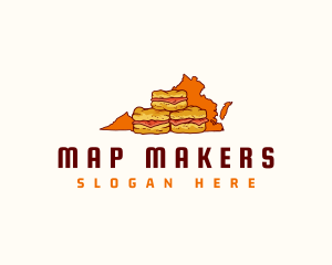 Virginia Ham Biscuit logo design