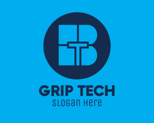 Blue Tech BT logo design