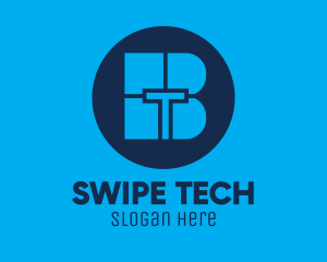 Blue Tech BT logo design