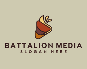 Abstract Media Button logo design