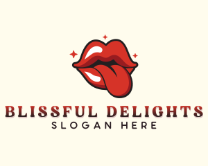 Sexy Mouth Tongue logo design