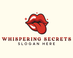 Sexy Mouth Tongue logo design