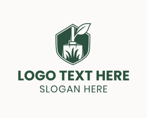 Grass Shovel Leaf logo