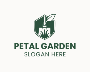 Grass Shovel Leaf logo design