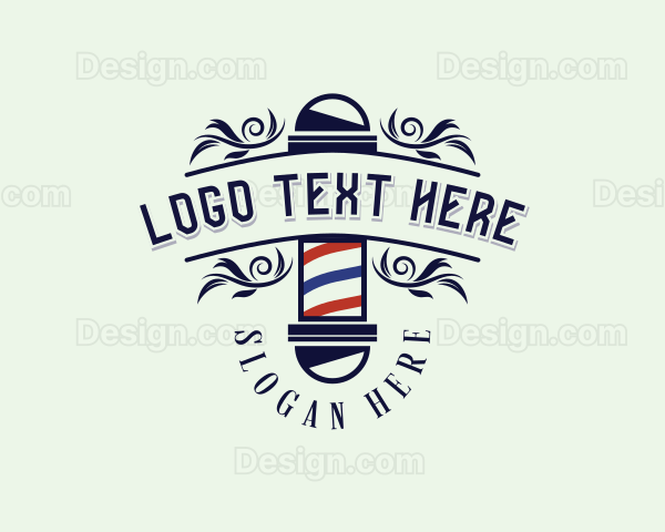 Barbershop Haircut Grooming Logo