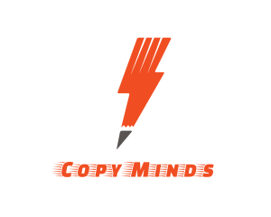 Orange Lightning Pencil logo