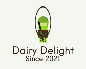 Organic Milk Tea  logo design