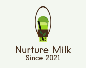 Organic Milk Tea  logo design