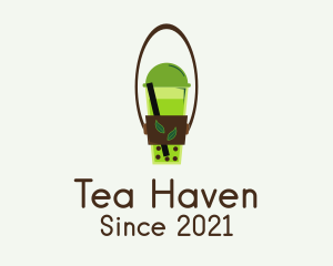 Organic Milk Tea  logo design