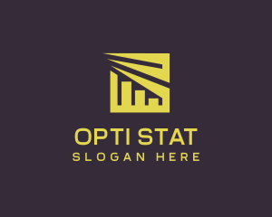 Stock Statistics Chart logo design