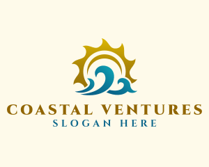 Summer Ocean Wave logo design