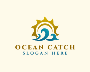 Summer Ocean Wave logo design