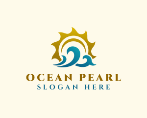 Summer Ocean Wave logo design