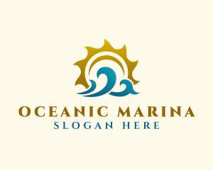 Summer Ocean Wave logo design