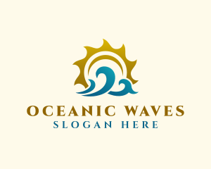 Summer Ocean Wave logo design