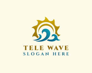 Summer Ocean Wave logo design