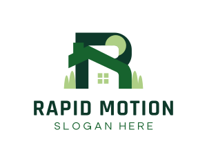 Modern Real Estate Letter R logo design