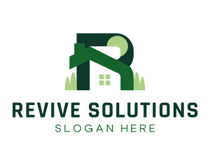 Modern Real Estate Letter R logo design