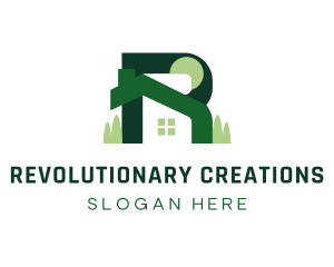 Modern Real Estate Letter R logo design