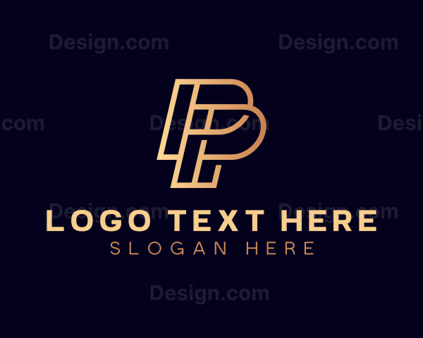 Modern Geometric Letter P Logo