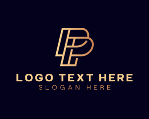 Modern Geometric Letter P logo