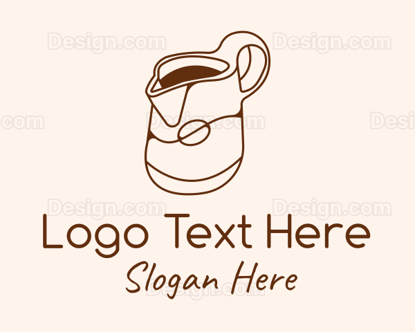 Brown Coffee Pitcher Logo