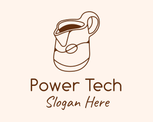 Brown Coffee Pitcher  Logo