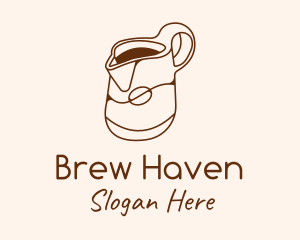 Brown Coffee Pitcher  logo design