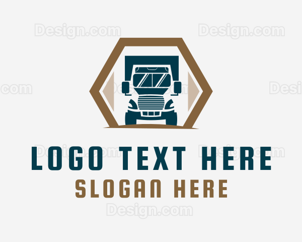 Truck Delivery Logistics Logo