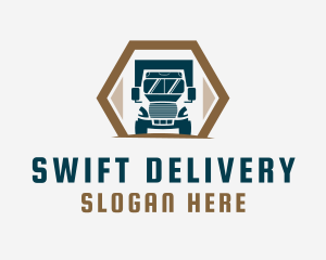 Truck Delivery Logistics logo design