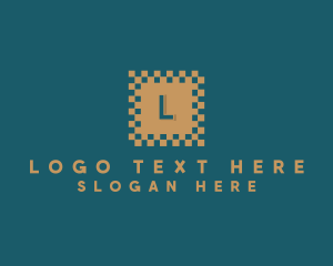 Gold Square Letter logo