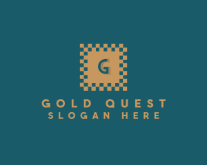 Gold Square Letter logo design